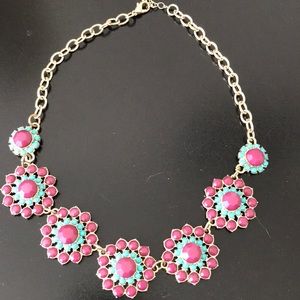 Purple and teal accent necklace